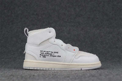 Off-White x Air Jordan 1 Retro High OG BG PS 'White' 2018