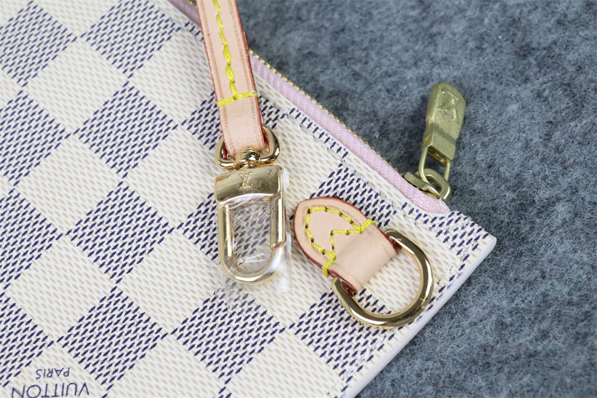 NEVERFULL DAMIER AZUR MM ROSE BALLERINE LINING