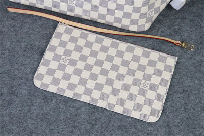 NEVERFULL DAMIER AZUR MM ROSE BALLERINE LINING