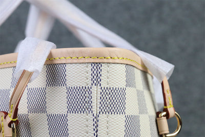 NEVERFULL DAMIER AZUR MM ROSE BALLERINE LINING