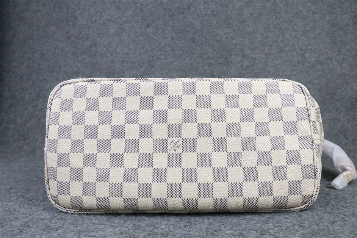 NEVERFULL DAMIER AZUR MM ROSE BALLERINE LINING