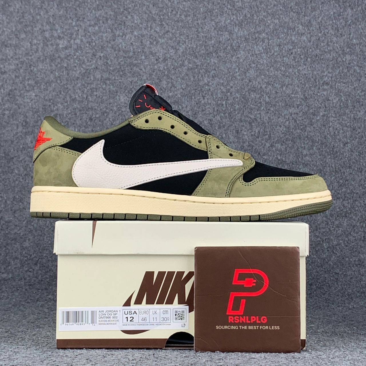 Travis Scott x Air Jordan 1 Low OG SP 'Noir Olive'