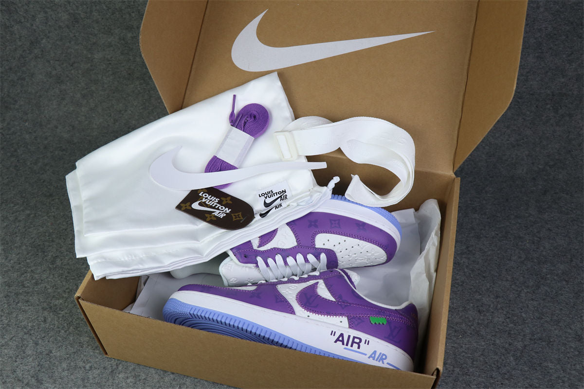 (CUSTOM) NIKE AIR FORCE 1 LOW 'WHITE PURPLE'