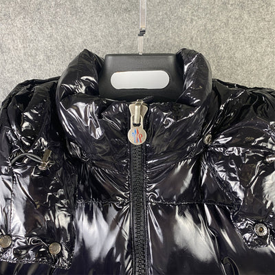 Moncler Bady Hooded Shiny Full Zip Jacket 'Black'