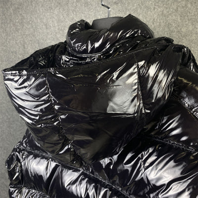 Moncler Bady Hooded Shiny Full Zip Jacket 'Black'