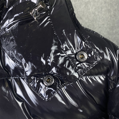 Moncler Bady Hooded Shiny Full Zip Jacket 'Black'