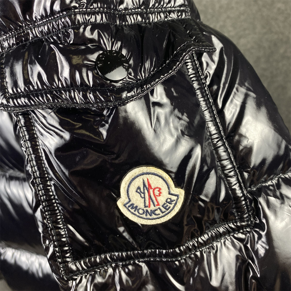 Moncler Bady Hooded Shiny Full Zip Jacket 'Black'