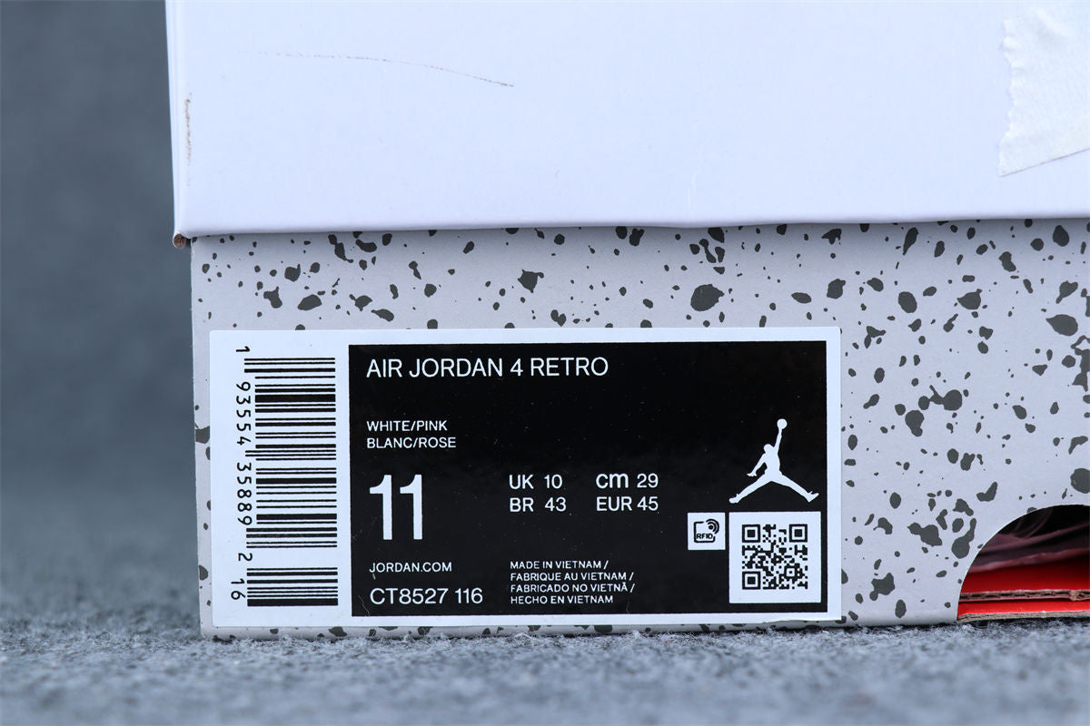 Aangepaste Air Jordan 4 Retro 'Roze Oreo'