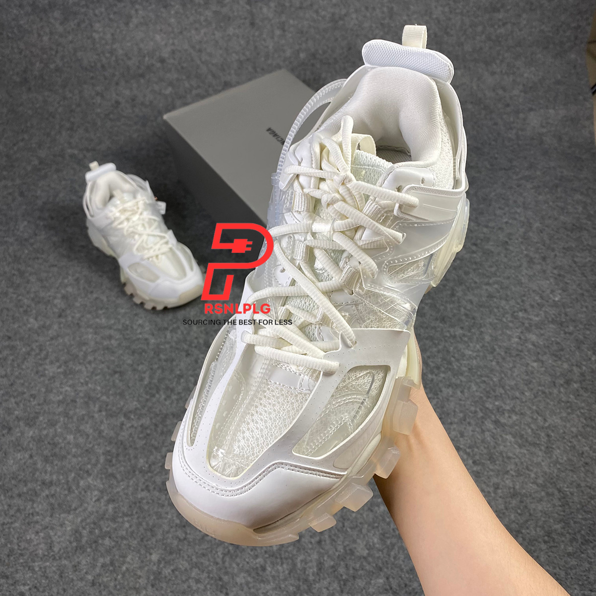 Track Sneaker 'Clear Sole - White Cream'