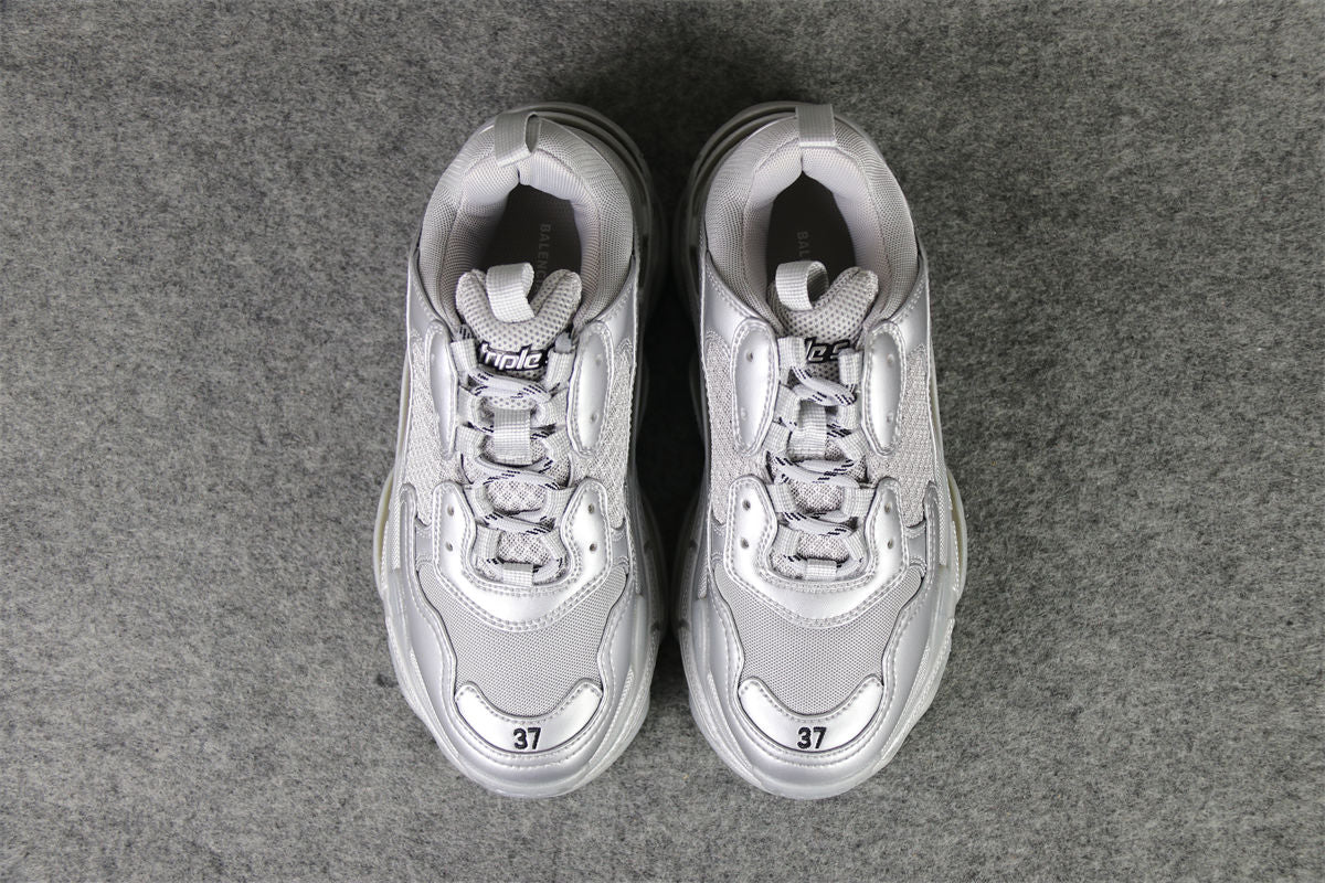 Triple S Sneaker 'Silver Metallic'