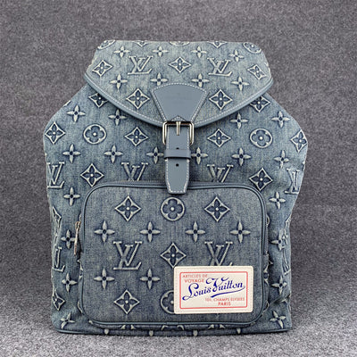 BACKPACK DENIM JACQUARD NAVY BLUE