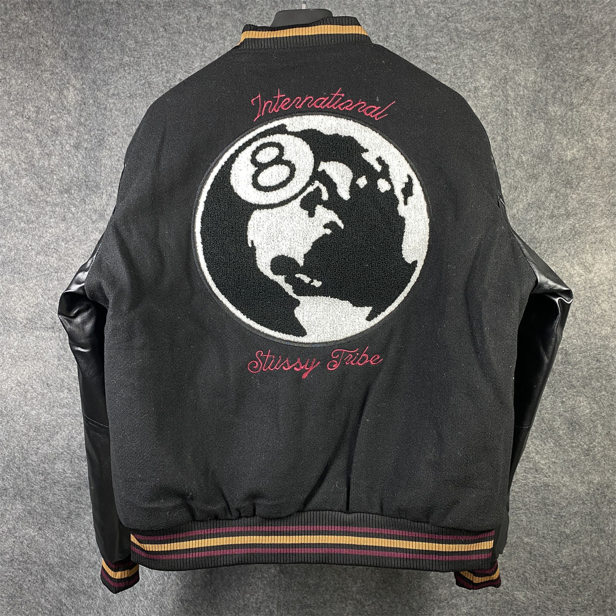 Stussy 40th Anniversary Varsity Jacket 'Black'