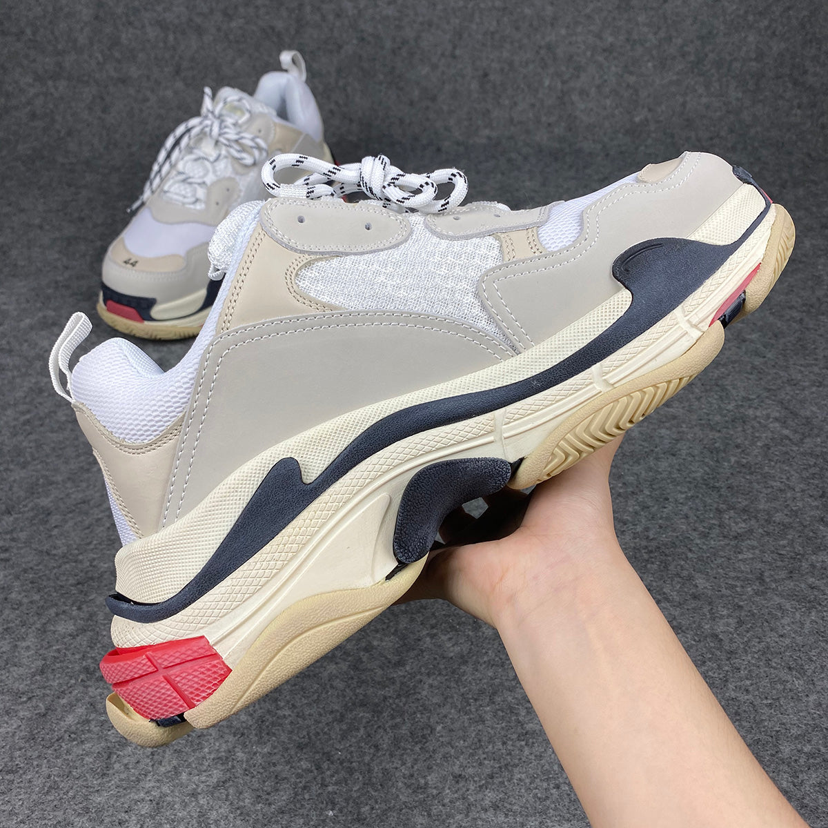 Triple S Sneaker 'White Black Red'