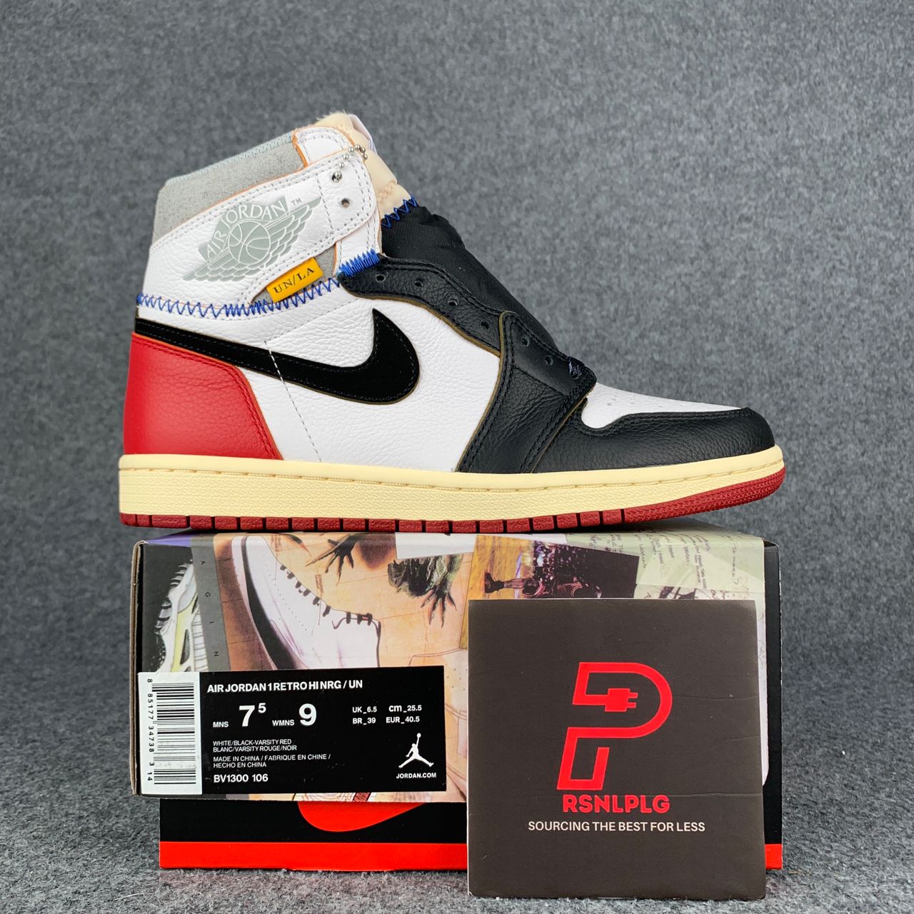 Union LA x Air Jordan 1 Retro Hoge NRG 'Zwarte Toe' 