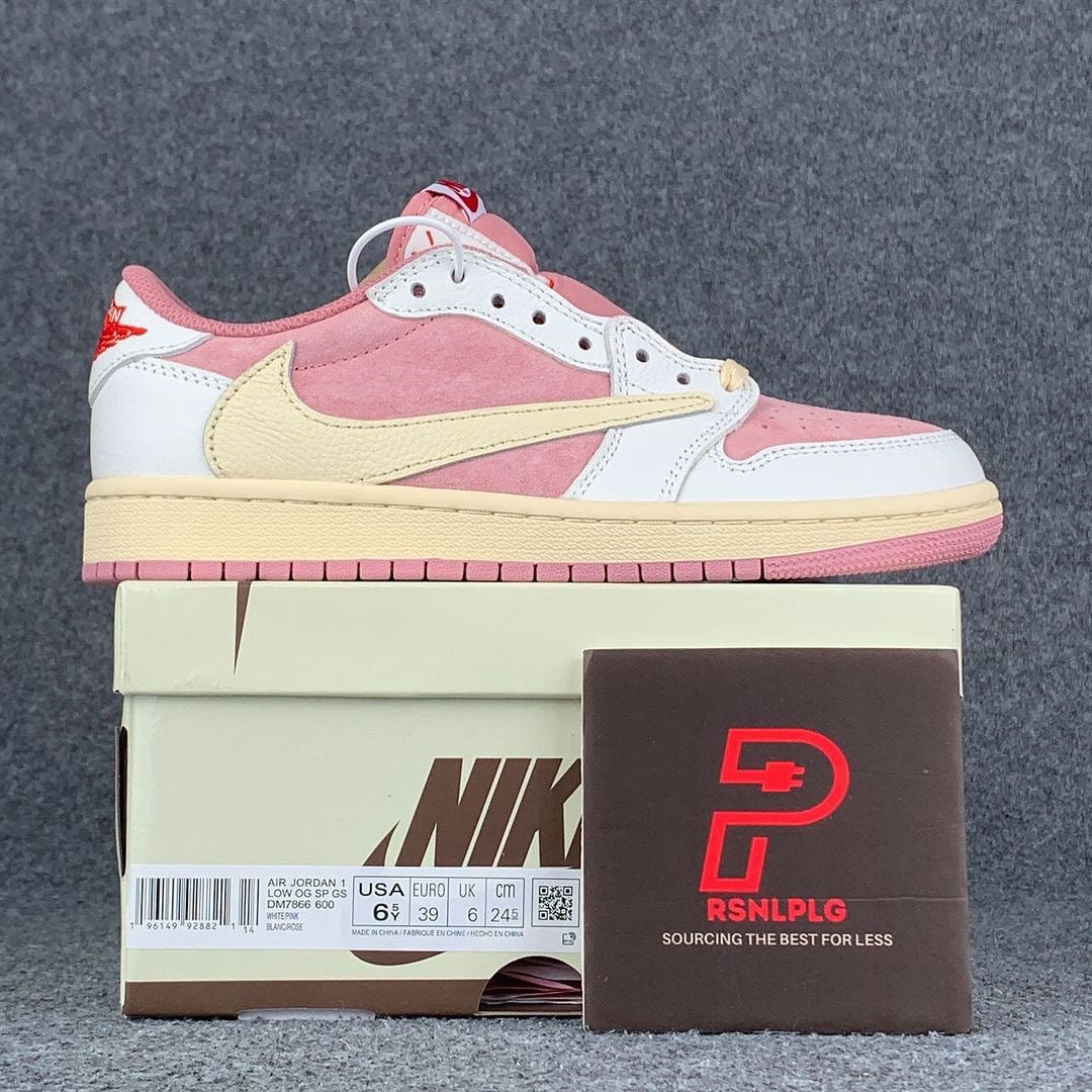 (CUSTOM) Air Jordan 1 Low OG SP 'Sail Shy Pink'