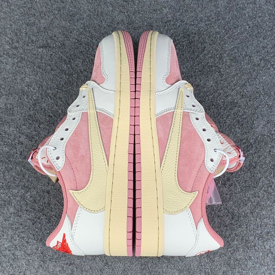 (CUSTOM) Air Jordan 1 Low OG SP 'Sail Shy Pink'