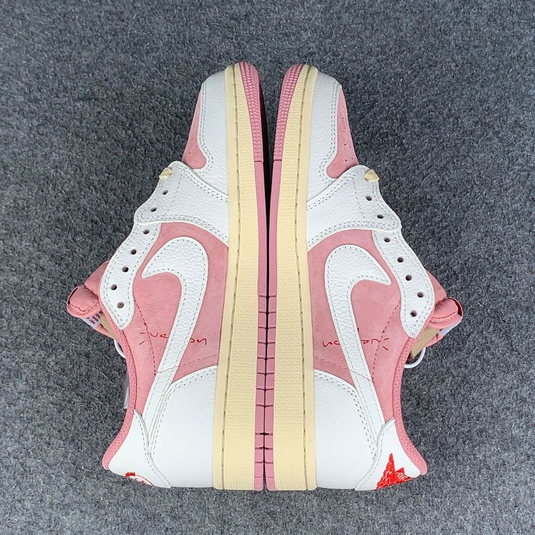 (CUSTOM) Air Jordan 1 Low OG SP 'Sail Shy Pink'