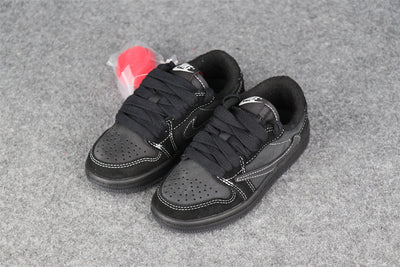 (KIDS) Travis Scott x Air Jordan 1 Low OG SP 'Black Phantom'