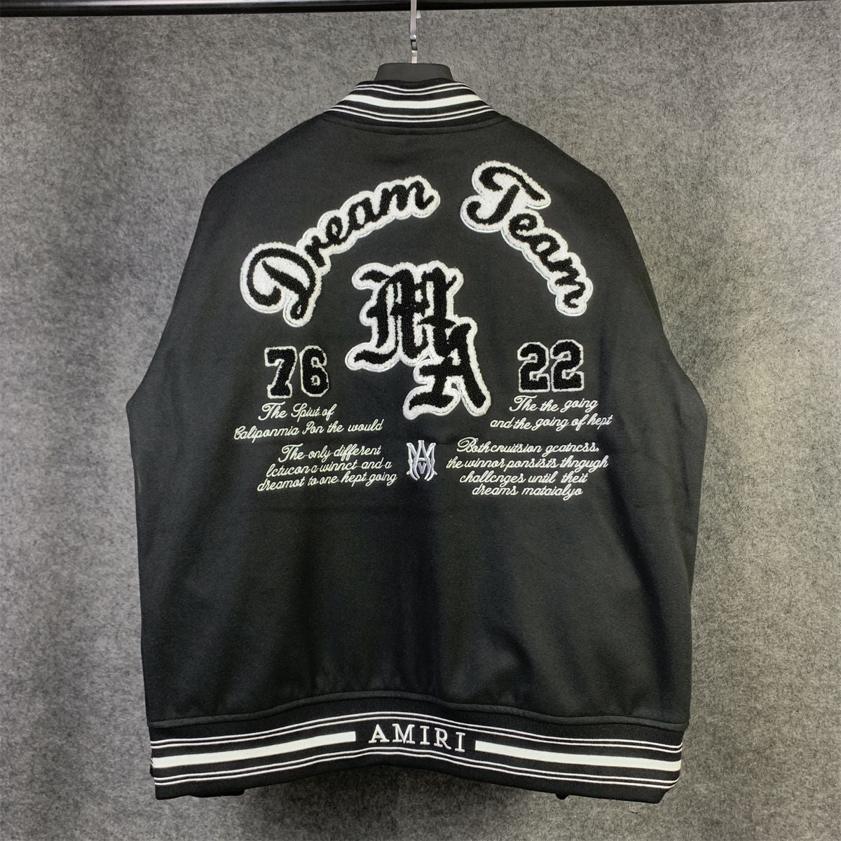 Amiri Dream Team VARSITY JACKET 'Black'