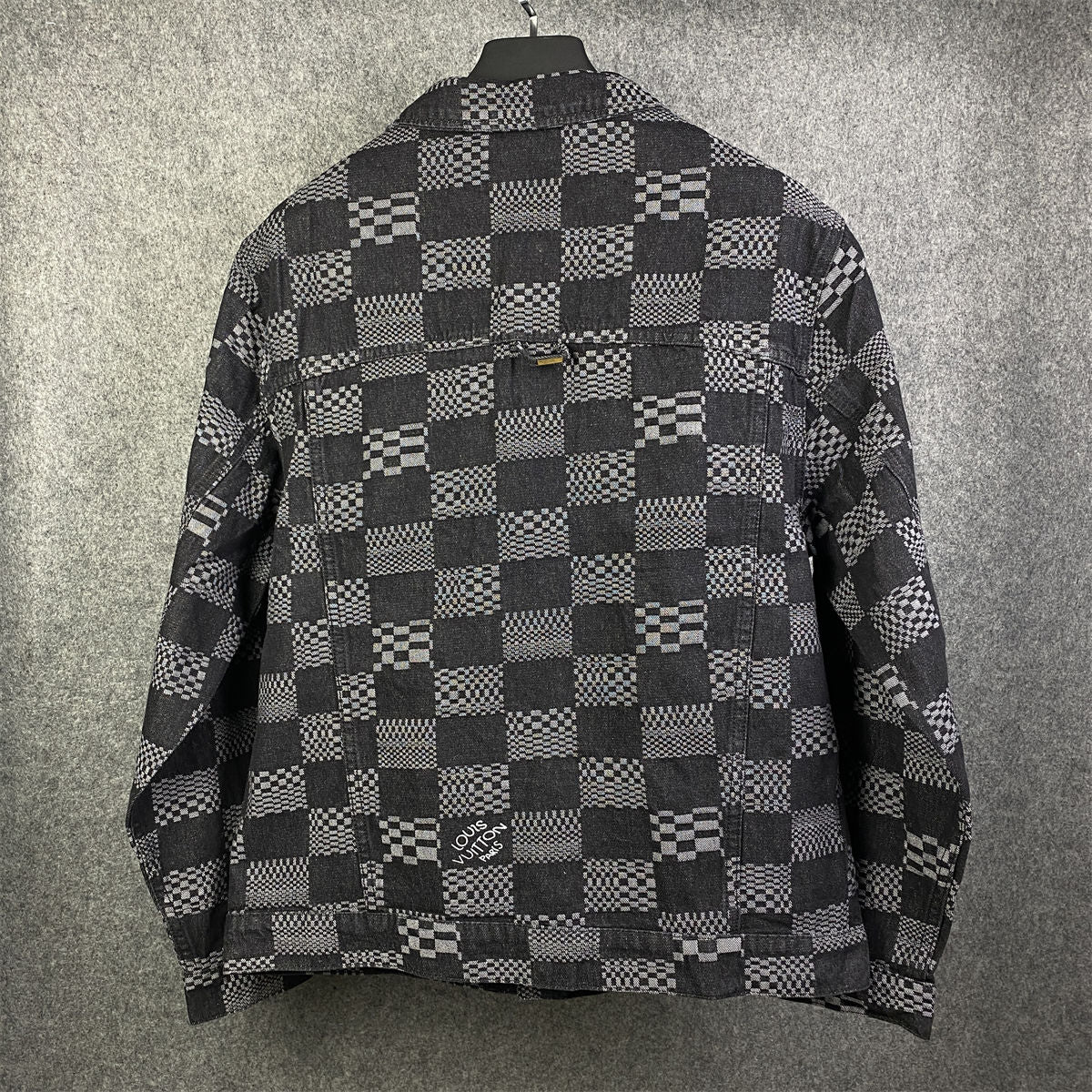 LVT Distorted Damier Denim Jacket 'Black/Grey'