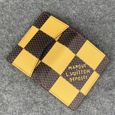 Brazza Wallet Damier 'Pop Yellow'