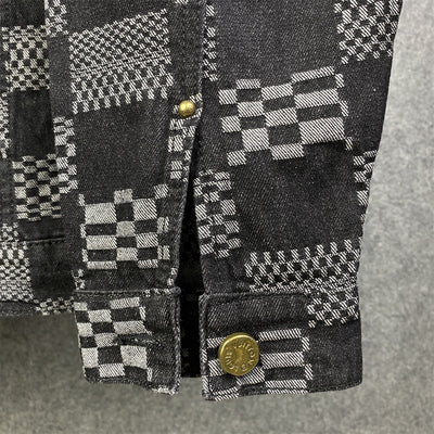 LVT Distorted Damier Denim Jacket 'Black/Grey'