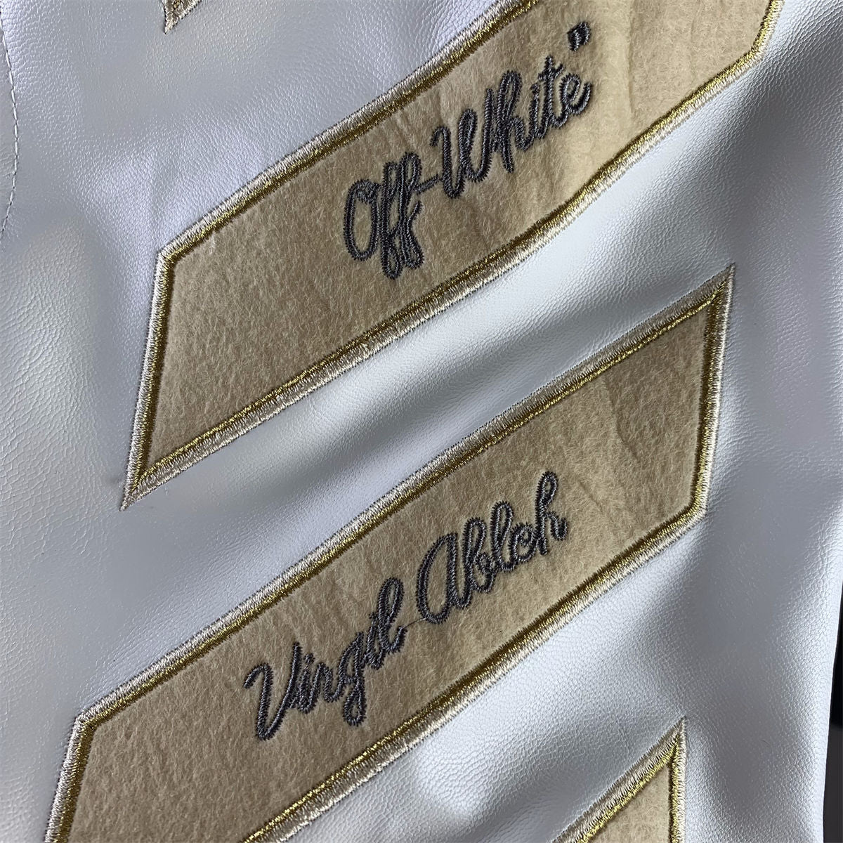 OW x AC Varsity Jacket 'Cream/White'