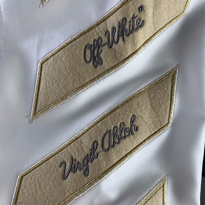 OW x AC Varsity Jacket 'Cream/White'