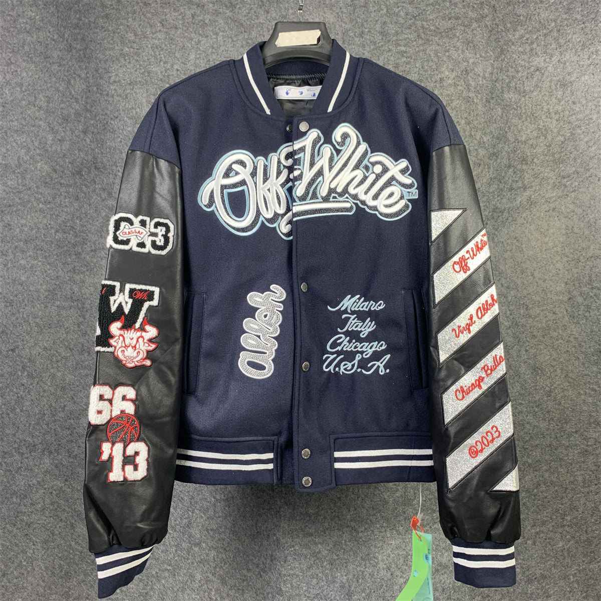 OW X CB Varsity Jacket 'Black'