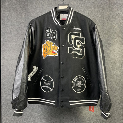 SUP TIGER VARSITY JACKET 'BLACK'