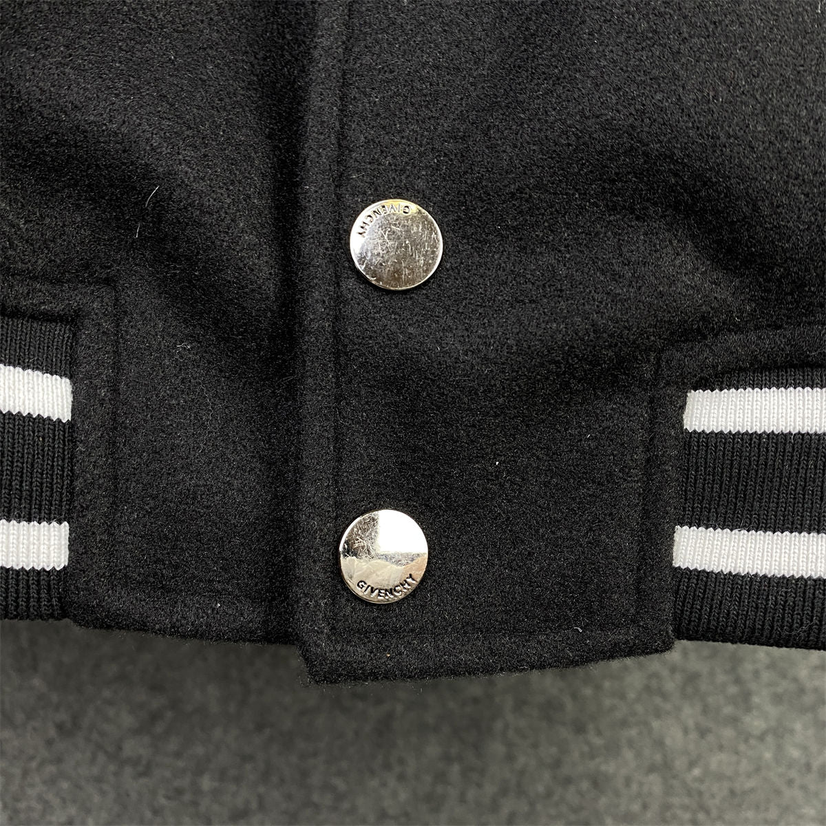 Wool & Leather Varsity Jacket 'Black'