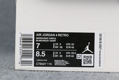 Air Jordan 4 Retro 'Paars Metallic'