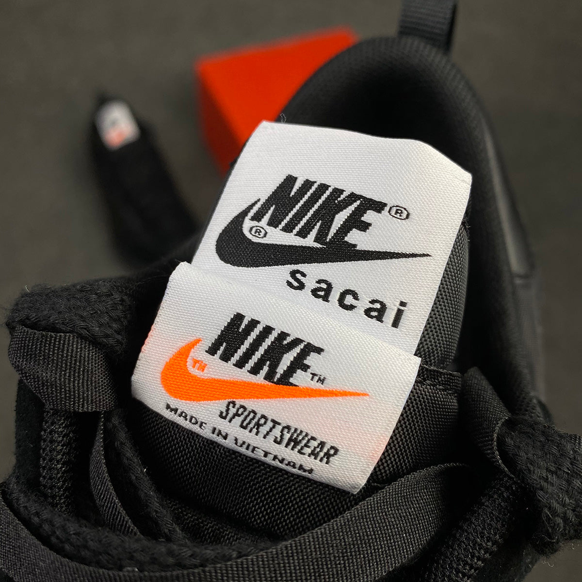 Sacai x VaporWaffle 'Black Gum'