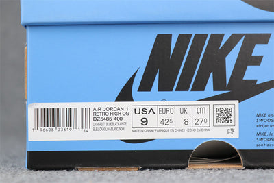 Air Jordan 1 Retro Hoge OG 'UNC Toe' 